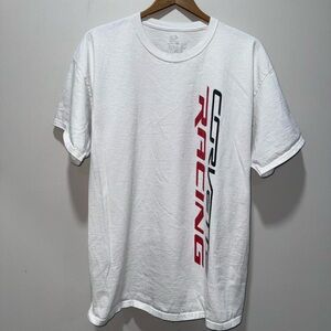 Fruit of the Loom White Racing Tee